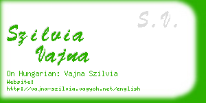 szilvia vajna business card